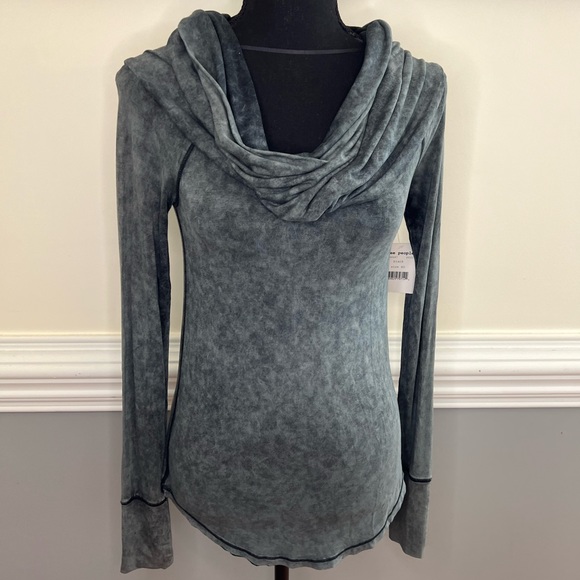 Free People Tops - NWT FREE PEOPLE. We the Free cowl neck shirt XS gray